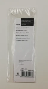 LEITZ Blanko Beschriftungsschildchen 50 x 15 mm weiß 200 Stück 2465-00-01 - Bild 1 von 3
