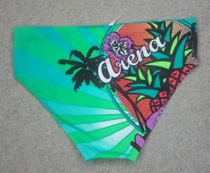 Arena Mens Tropics Swim Brief Bikini Swimwear Size 32 NWOT