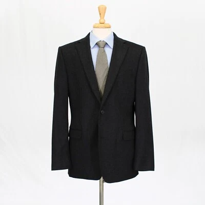 Abrigo Blazer Chaqueta Saks Fifth Avenue 42L Gris Deportivo Sólido 2B Cachemira Foto 1 de 4