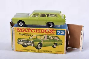 LESNEY MATCHBOX #73 1968 MERCURY WAGON IN ORIGINAL (and rare) SUPERFAST BOX - Picture 1 of 10