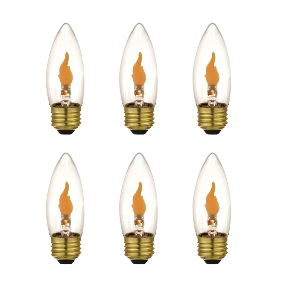 Royal Designs, Inc. Flicker Candelabra Style LED Light Bulbs, 3 Watts, Set of 6 - Image 1 of 1