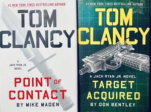 2 Jack Ryan Jr. (Tom Clancy) HB Novels Point of Contact/Target Acquired 1st Ed - Picture 1 of 2