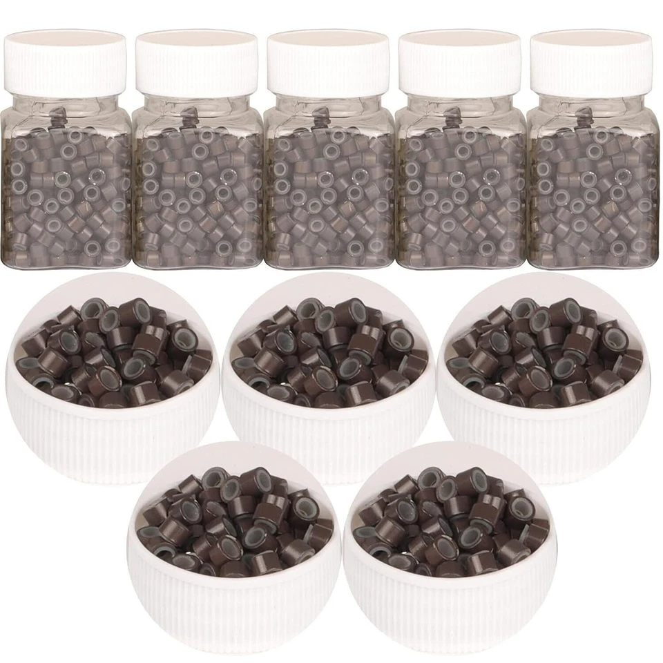 Silicone Micro Beads  Micro Ring Link Rings For Weft Hair Extensions 1000pcs - Image 1 of 4