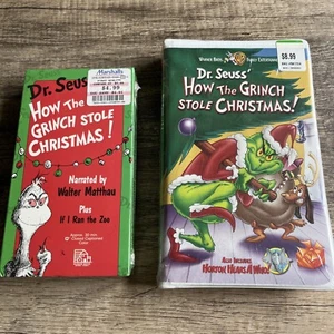Dr Seuss How the Grinch Stole ChristmasLot of 2 Brand New Sealed VHS Tapes - Picture 1 of 6
