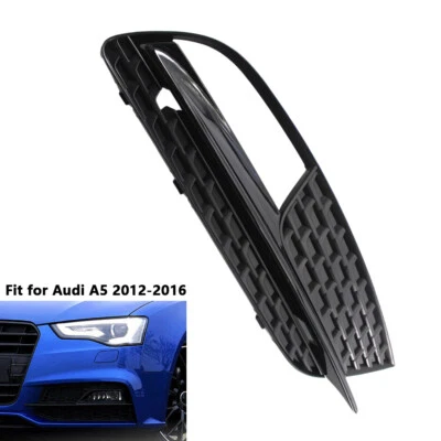 Fit For Audi A5 2012-2016 Black Front Bumper Fog Light Grille Grill Cover Right - Image 1 of 4