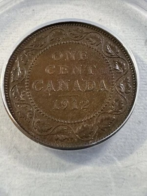 1912 Canada Large Cent Bronze Coin Graded XF 45 by ANACS - Image 1 of 4