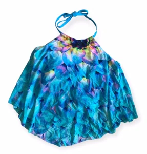 NWT Coco Reef Silent Bloom 34D Blue Floral Layered Underwired Tankini Swim Top - Picture 1 of 8