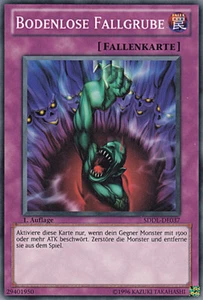 YU-GI-OH, BODENLOSE FALLGRUBE, C, SDDL-DE037, 1. Auflage,  TOP - Picture 1 of 1