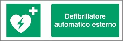 CARTELLO SEGNALETICO UNI - Defibrillatore automatico esterno new - segnale - Immagine 1 di 3