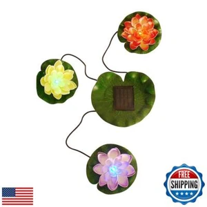 Superdream Floating Solar Lily Pads Lights for Pond Decor, 16" - Picture 1 of 5