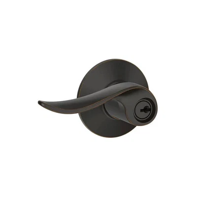 Schlage Sacramento Aged Bronze Keyed Entry Door Handle Lever  Fast Free Shipping - Image 1 of 4