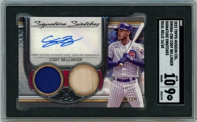SGC 9 2023 Museum Collection Cody Bellinger Dual Relic Patch Auto /60 Cubs - Image 1 of 2