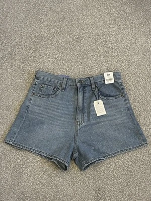 Levi's Womens High Loose Shorts Blue Denim Summer  29 Inch NEW TAG  - Image 1 of 4