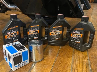 Kit de cambio rápido de aceite Máxima 20w50 para Harley Davidson EVO y Sportster 1980-2021 Foto 1 de 4