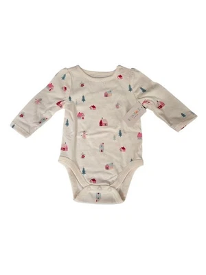 Nuevo con etiquetas Body fruncido manga larga vacaciones bebé niña talla 0-3 meses - beige Foto 1 de 4