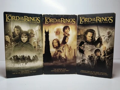 Lord of the Rings VHS Lot Trilogy Set Fellowship Two Towers Return King Tested - Image 1 of 4