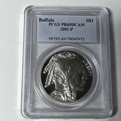 American Buffalo Commemorative 2001- P PR 69 DCAM PCGS  - Image 1 of 2