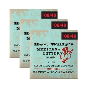 3 Sets Dunlop Rev Willy's Billy Gibbons Signature Guitar Strings 08-40 - Picture 1 of 6