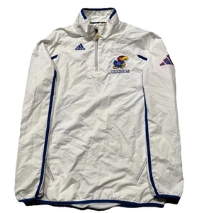 Adidas Kansas Jayhawks Sideline 1/4 Zip Jacke. Herren M. Weiß. NCAA. - Bild 1 von 19