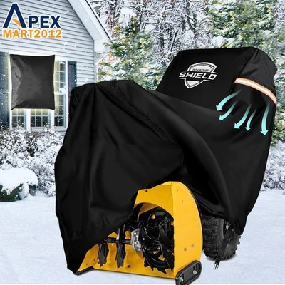 Heavy Duty Two Stage Snow Blower Cover 600D Waterproof Storage Tarp UV Protector - Image 1 of 4