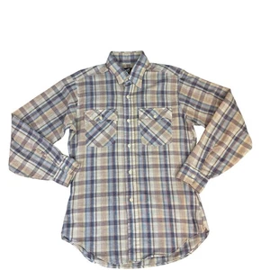 Levi's Plaid Button Up Long Sleeve Shirt 1970 Vintage Medium Cotton Western - Picture 1 of 9