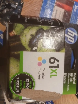 HP 61 XL High Yield Tri-color Original Ink Cartridge New Sealed  - Image 1 of 4