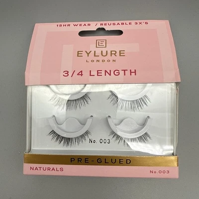 Eylure Press On Pre-Glued False Eyelashes Light & Wispy Accent Lash No. 003 - Image 1 of 2