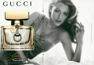 GUCCI Perfume Magazine Print Ad Ad Advert Blake Lively 2pg 2013 - Imagen 1 de 1