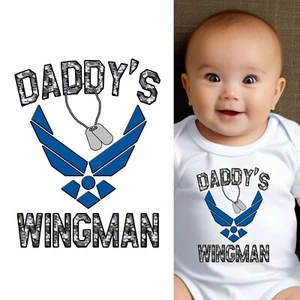 Body de bebé - Air Force Daddy's Wingman ropa de bebé para bebés niños y niñas - Imagen 1 de 4