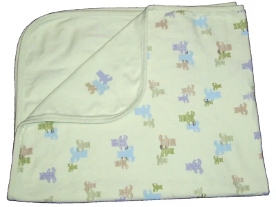 Manta de Colección Baby Gap Brannan Bear Verde Tostado Azul Púrpura Algodón Foto 1 de 4