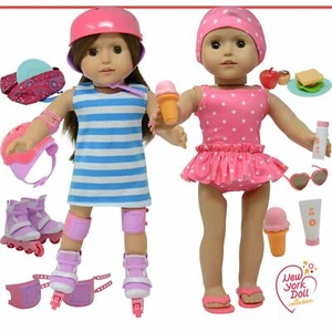 The New York Doll Collection Doll Roller Skates -18" Doll Clothes - Picture 1 of 5