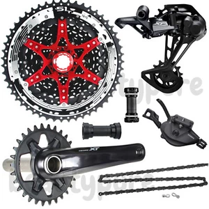 Shimano XT M8100 1x12speed Groupset w/Sunrace Black Cassette CSMZ901 11/51T 6pcs - Picture 1 of 4