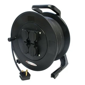 Industrial 'Supa-tuff’ 4 gang Extension Lead on ABS Reel. 13a Tough Rubber Cable - Picture 1 of 3