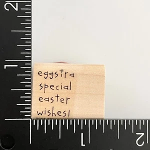 Stampin Up Eggstra Special Easter Wishes 2005 Wood Mounted Rubber Stamp - Picture 1 of 2