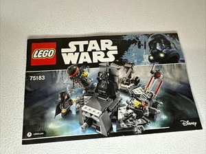 Lego 75183 Star Wars Darth Vader Transformation Instruction Manual Booklet Only - Picture 1 of 5