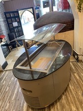 More details for cold mobile salad buffet bar counter granite edge top &lights on top