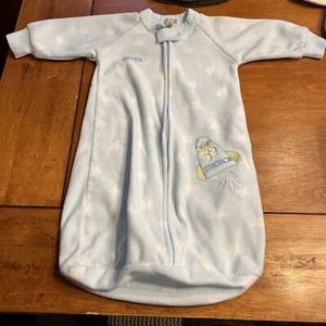 Carter 0-9 Months Full Body Enclosed Sleeper Space Dog Blue With Stars - Picture 1 of 7