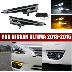 Daytime Running Lights For Nissan Altima Teana 2013-2015 w/ Turn Signal DRL Lamp - Picture 1 of 10