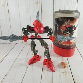 LEGO Bionicle 8592 Retired Rahkshi Turahk Complete Figure w/Kraata & Canister *