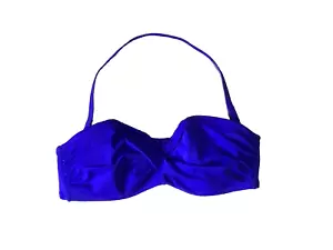 Victoria's Secret Mujer PEQUEÑO - Top de Bikini Bandeau Azul Torcido Frontal Knockout - Imagen 1 de 9