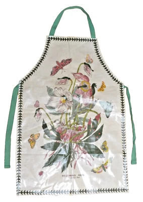 Portmeirion Jardín Botánico Babero Delantal PVC Limpiable Mezcla Floral Navidad Rosa Foto 1 de 4