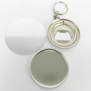 2" 58mm Key Chain with Bottle Opener Button Parts Suppliers for Pro Maker 100pcs - Bild 1 von 7