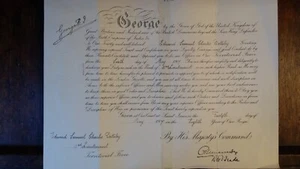1917 WWI OFFICER'S COMMISSION - EDWARD BETTELEY - TERRITORIALS ROYAL ENGINEERS - Picture 1 of 13