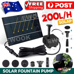 Solar Pond Pump Power Fountain Submersible Water Garden Pool Feature Kit Panel A - Picture 1 of 10