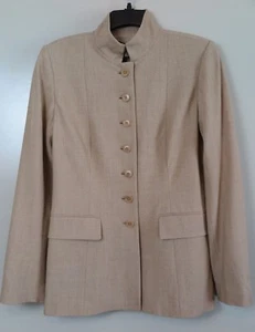 NWT DKNY Camel Beige Wool Blend Military Style Coat Size 6 - Picture 1 of 9