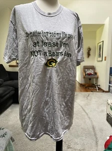 Jerzees Green Bay Packers Gray Short Sleeve T Shirt Size Large - Picture 1 of 6