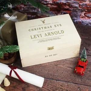Luxury Christmas Eve Box Wooden Xmas Eve Gift Special Delivery Christmas Eve - Picture 1 of 15