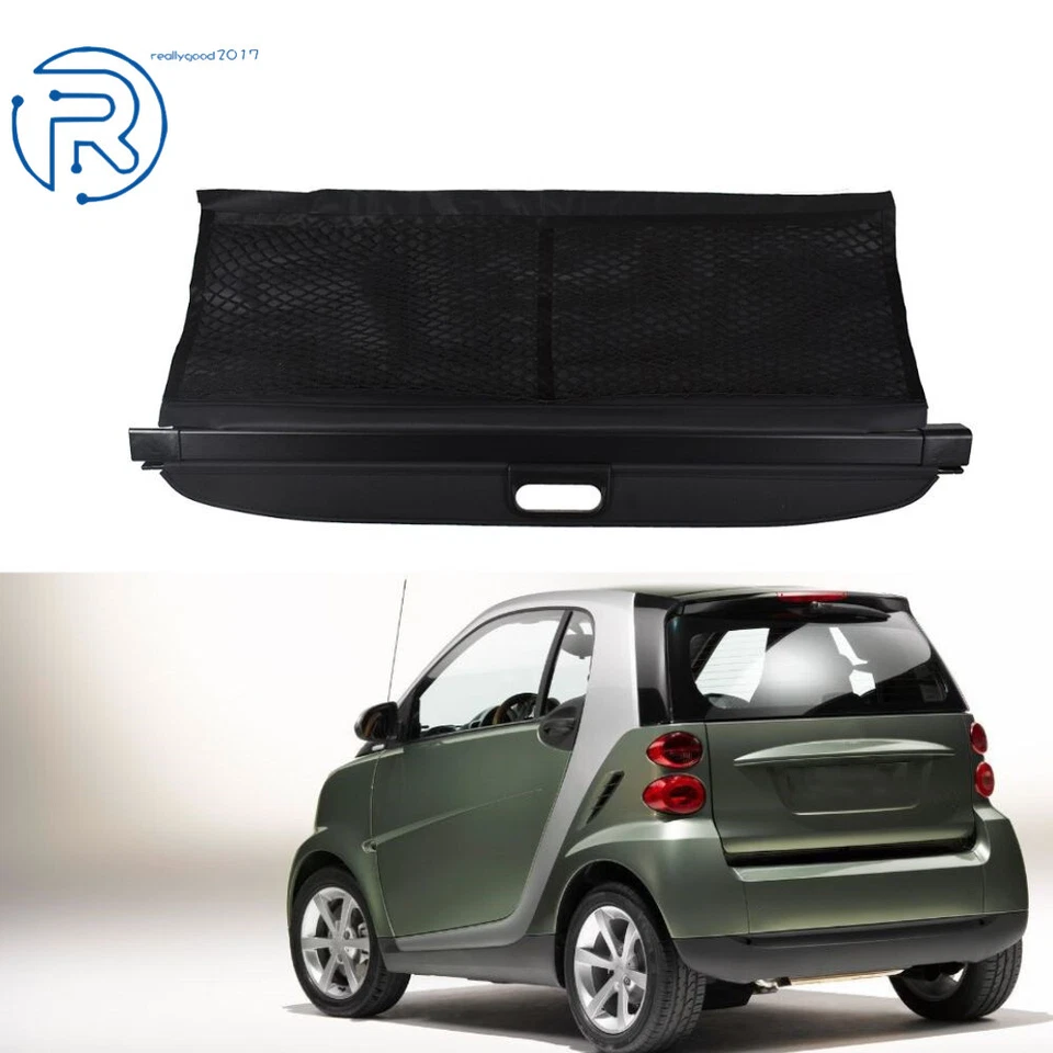 Waterproof Cargo Cover For Smart ForTwo 2007 2009-2014 Anti-Theft Shield Black - Imagem 1 de 4
