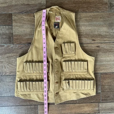 VTG Red Head Elliott Arms Co Hunting Vest Size 38R Tan Canvas Ammo USA #21111 - Image 1 of 4