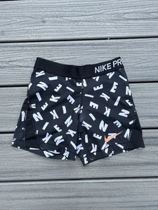 Nike Pro Girls Sz L Dri-Fit Spandex/Compression Shorts 4” Inseam ~Black~ - Picture 1 of 5